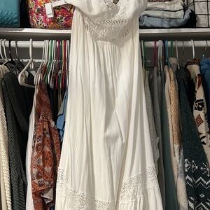 Petal & Pup White Lace Maxi Dress